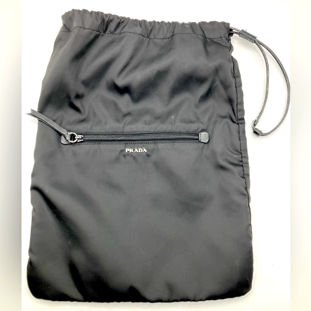 Prada Black shoes bag with Drawstring Straps